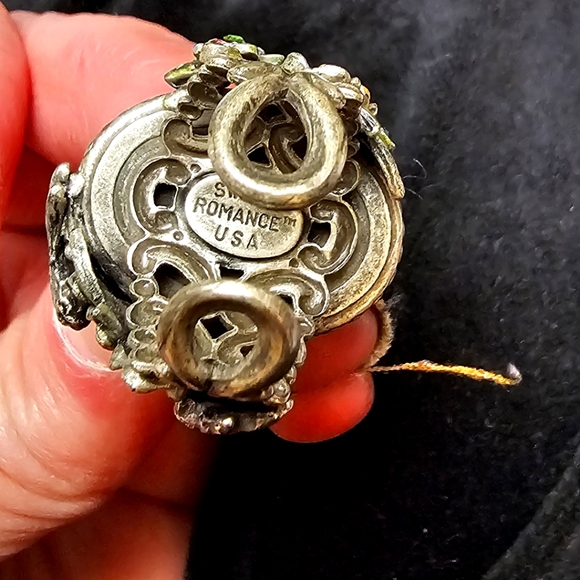 'Sweet Romance USA' .925 Silver Sculpture Frog Ring 💍 Adjustable NEW - Picture 3 of 10